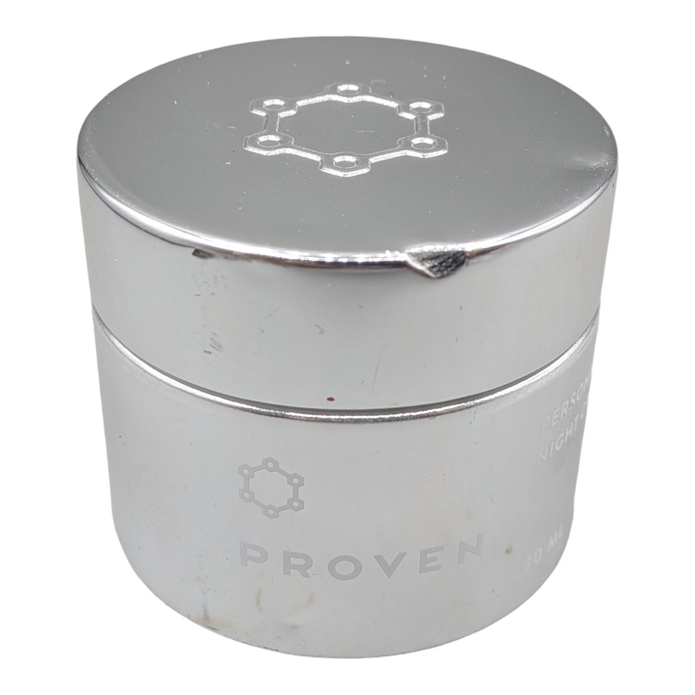 PROVEN Skincare Personalized Night Cream 30ml Anti-Aging Moisturizer Silver Jar